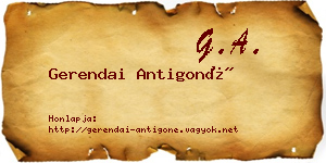 Gerendai Antigoné névjegykártya